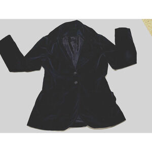 Ellen Tracy Navy Velvet Blazer